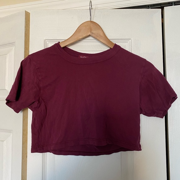 Brandy Melville Maroon Crop Top - Picture 1 of 2